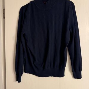 Elegant Navy Turtleneck Sweater for Women